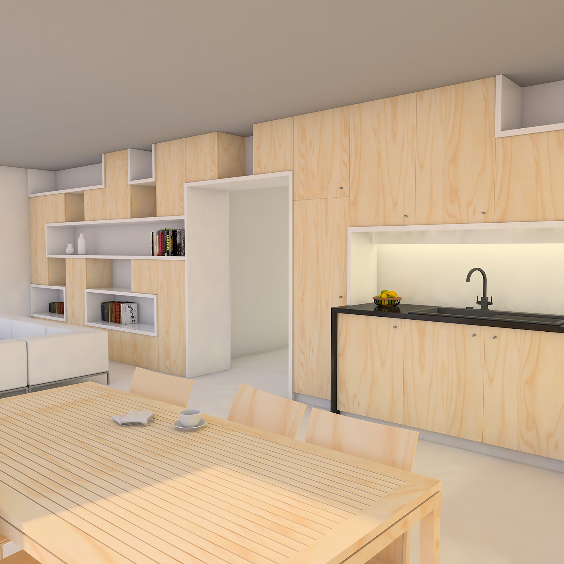 Appartement Parisien 01 - Architecture 3D - AIME DESIGN
